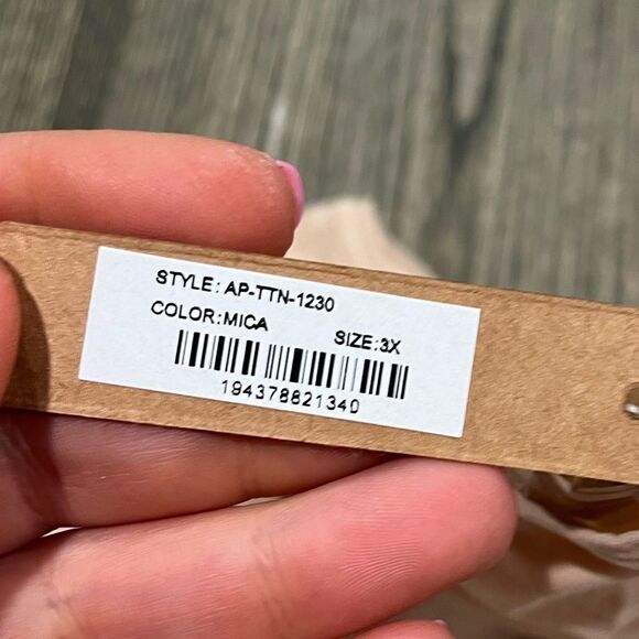 NWT Skims Fits Everybody Turtleneck Top Long Sleeve Pullover Stretch Mica 3X - Picture 2 of 4